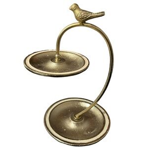 Bird Jewelry 2 Tier Stand| Sturdy & Elegant Art Design Decor | Jewlery Organizer